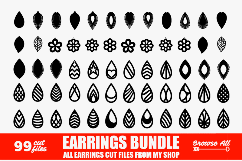 Free Tear Drop Svg Pendant Svg Earrings Bundle Leather Earring Jewe Crafter File Download Free Svg Cut Files Best Design