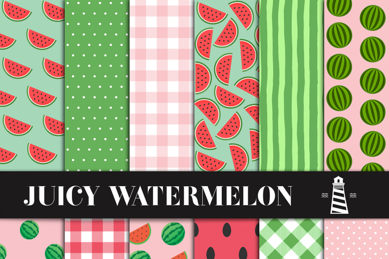Red Green Watermelon Backgrounds By North Sea Studio Thehungryjpeg Com