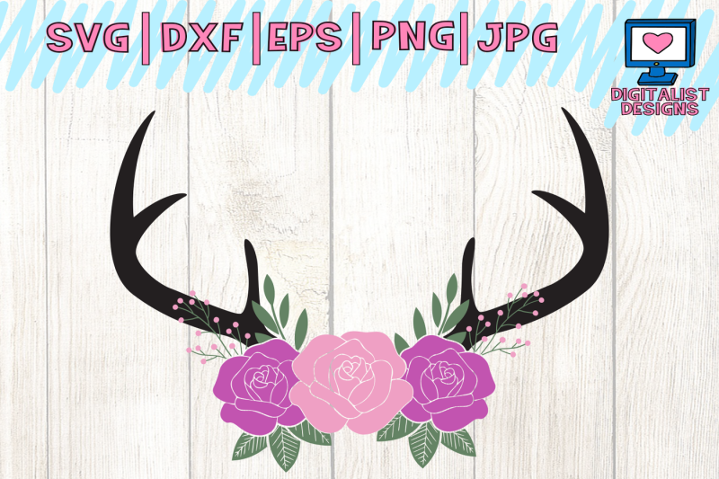 Free Free 235 Floral Antler Svg SVG PNG EPS DXF File