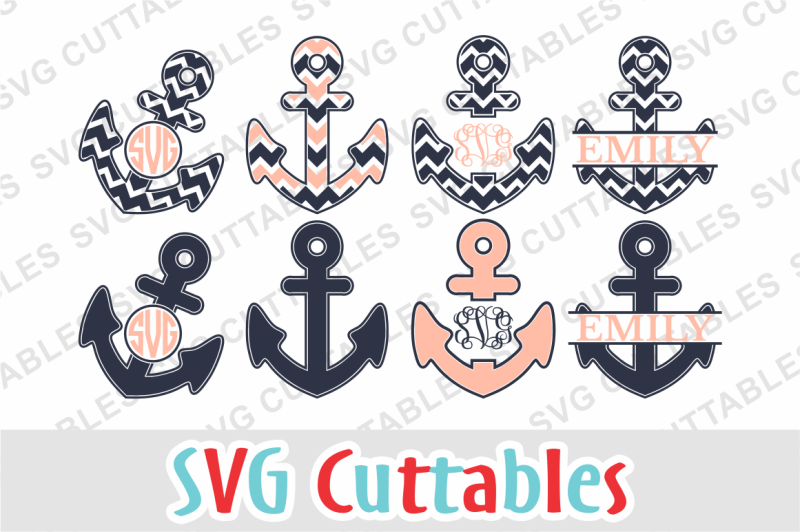 Download Free Anchor Monogram Frames Svg Cut File Crafter File Download Free Svg Cut Files Cricut Silhouette Design