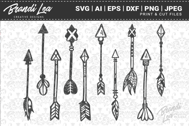 Hand Drawn Arrows 10 Set SVG Cut Files By Brandi Lea Designs ...