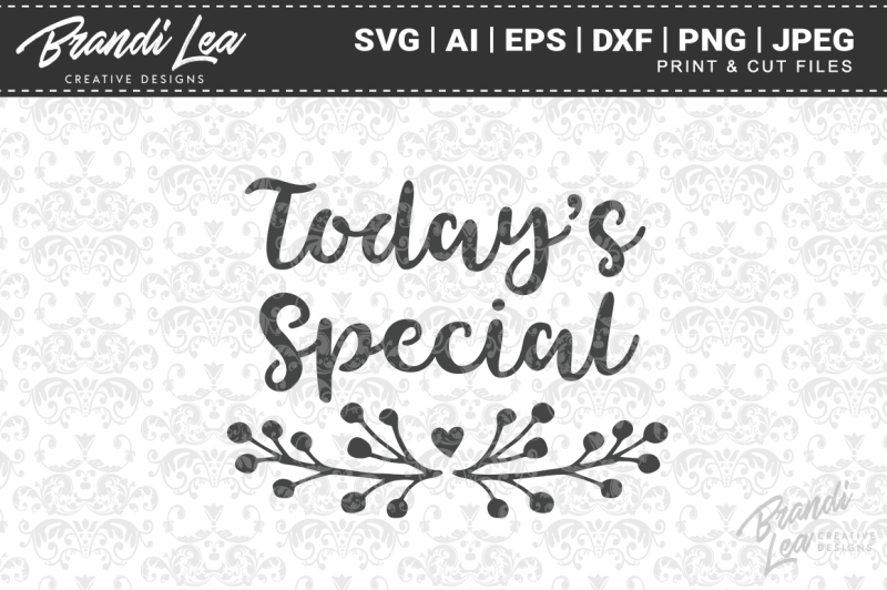 Todays Special Svg Cut Files By Brandi Lea Designs Thehungryjpeg 