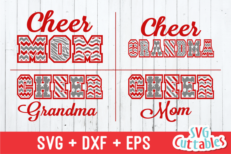 Download Cheer Mom Cheer Grandma Pattened Svg Cut File By Svg Cuttables Thehungryjpeg Com