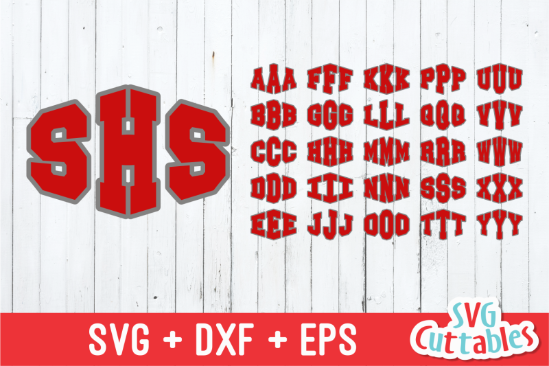 3 letter diamond sports monogram letters By Svg Cuttables