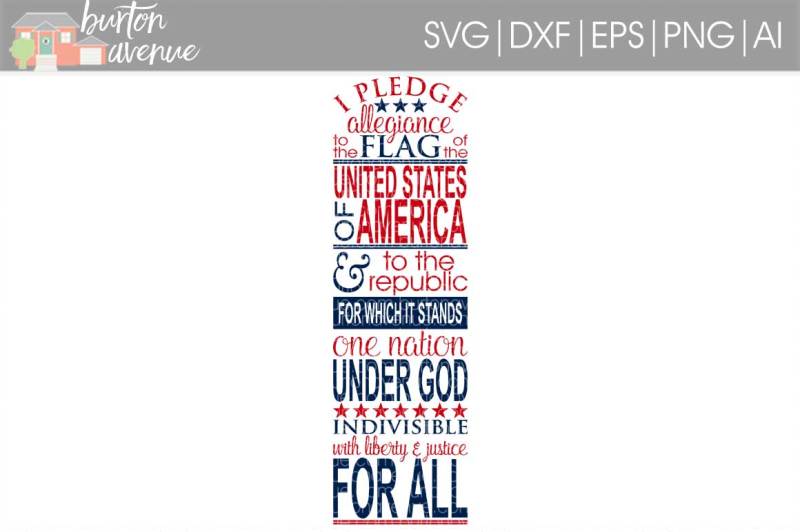 Download Free Pledge Of Allegiance Svg Cut File Cricut Silhouette Crafter File