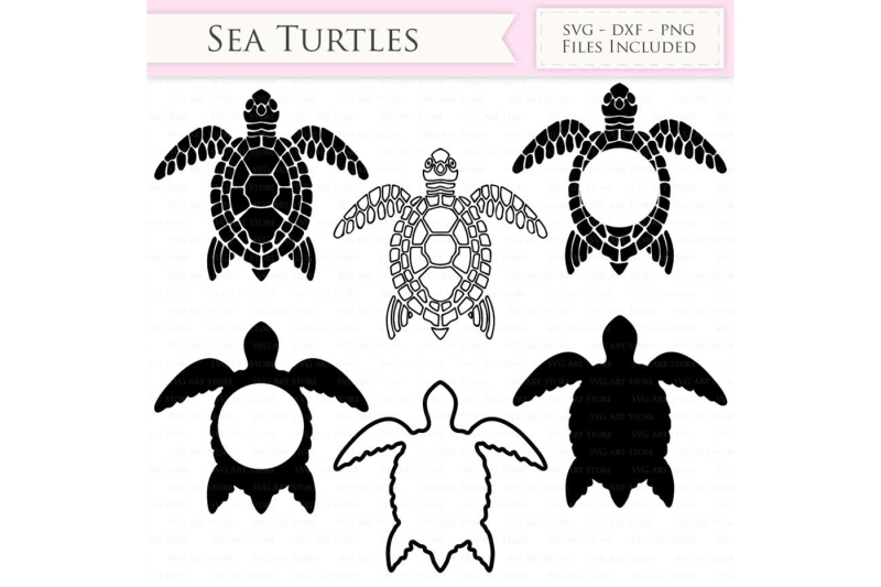 Download Sea Turtle Svg Files And Monogram Download Free Svg Files Creative Fabrica PSD Mockup Templates