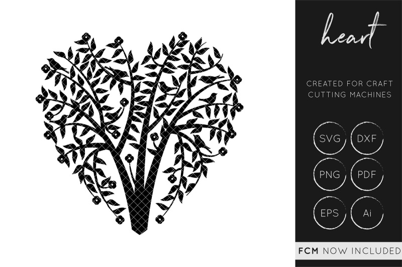 Download Free Tree Heart Svg Cut File Dxf Cut File Fcm Svg 3d Svg File Free Image