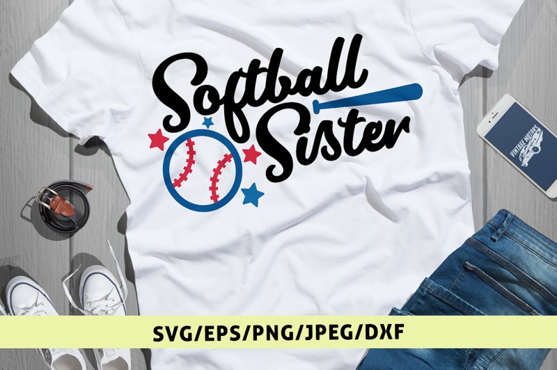 Free Softball Sister Svg Cut File Svg Free Scan N Cut