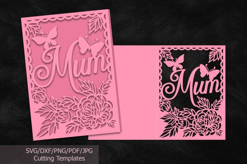 Mothers Day Cards Svg Files File Mom Mum Cutting Template Laser By 