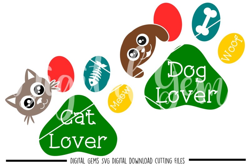 Download Free Cat And Dog Lover Svg  Dxf  Eps  Png Files Crafter File