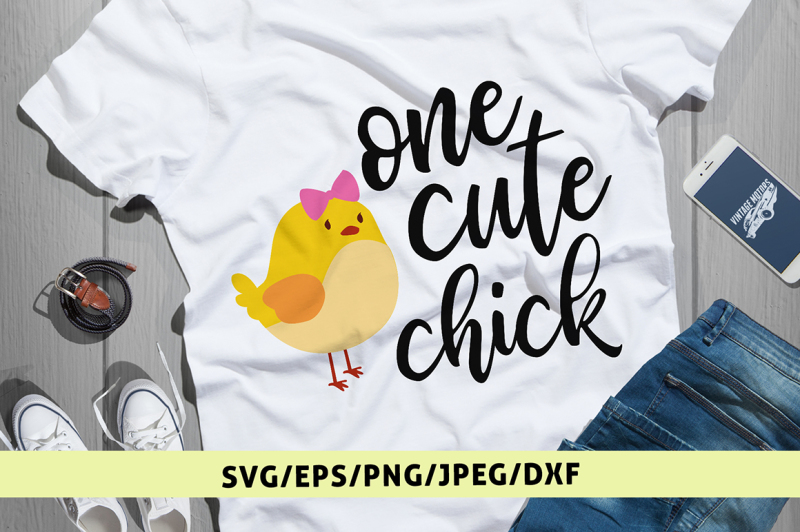 One Cute Chick - Svg Cut File By CoralCuts | TheHungryJPEG