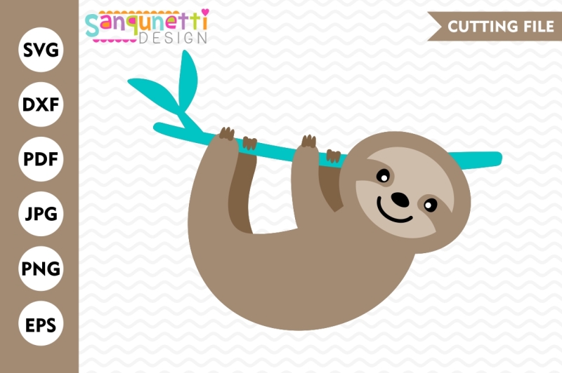 Download Free Sloth SVG, Sloth cutting file, cut file, DXF, EPS ...