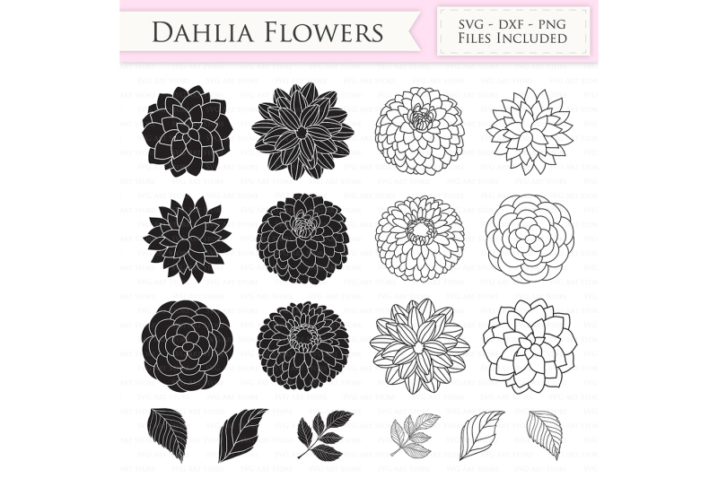 Download Free Dahlia Flowers Svg Files Peony Flowers Cut Files Crafter File Free Download Svg Cut Files