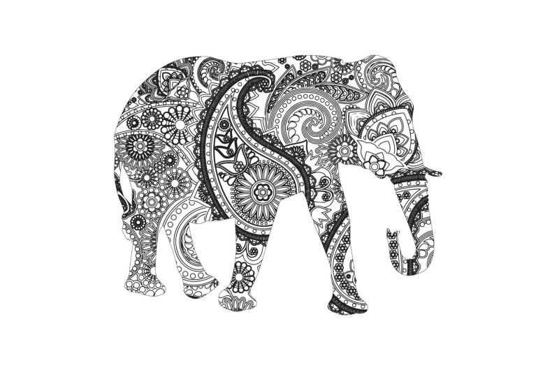 Download Free Mandala elephant SVG DXF PNG EPS AI Crafter File