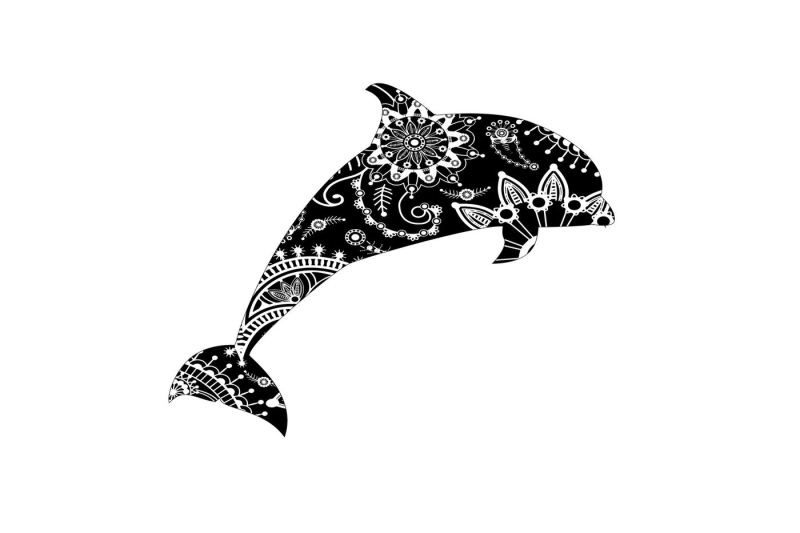 Download Mandala dolphin SVG DXF PNG EPS AI By twelvepapers | TheHungryJPEG.com