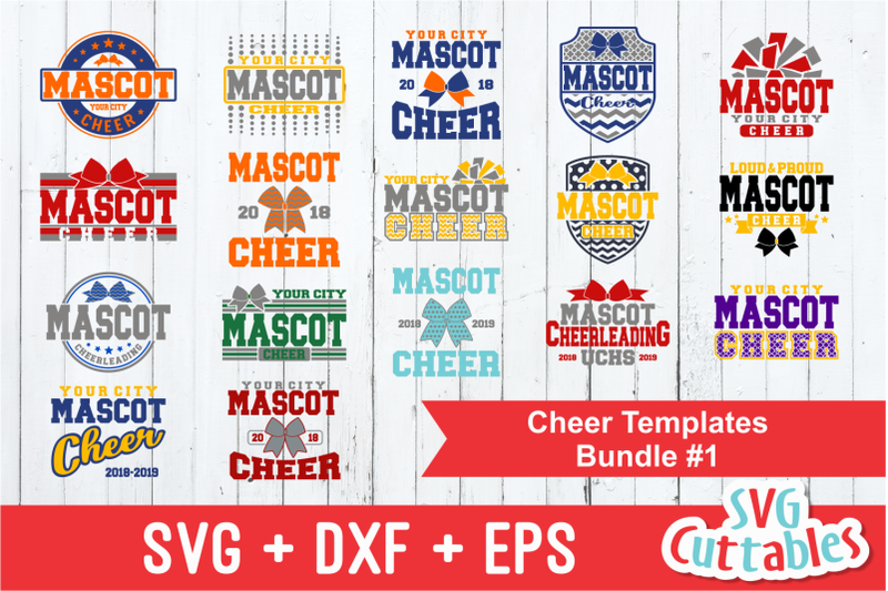 Cheer Template Bundle 1 Svg Cut Files By Svg Cuttables Thehungryjpeg Com
