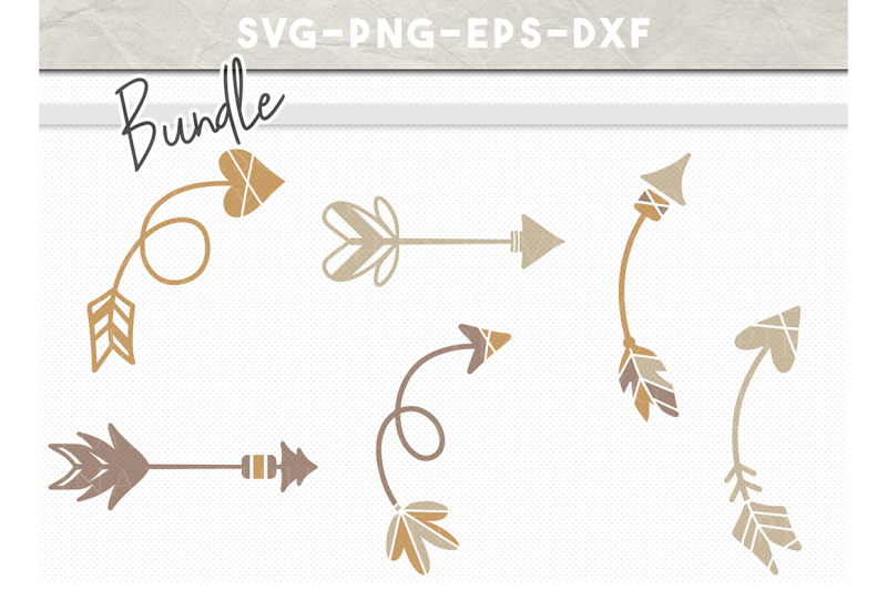 Download Arrow Bundle Svg File Handdrawn Tribal Arrows Boho Arrow Clipart