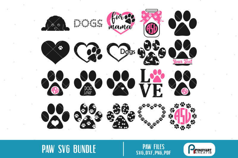 Free Paw Svg Paw Svg File Dog Svg Dog Svg File Paw Monogram Svg Svg Crafter File Best Free Svg Cut Files