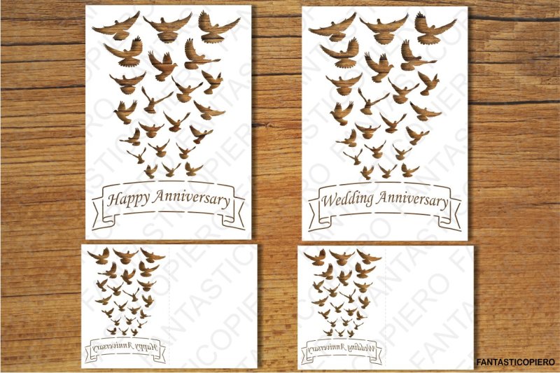 Download Happy Birthday Happy Anniversary Wedding Anniversary Greeting Card Design 3d Svg File Free New Cut