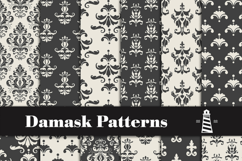 Free Black And White Damask Patterns Crafter File Free Svg Files Girl Holidays Summer Vacation