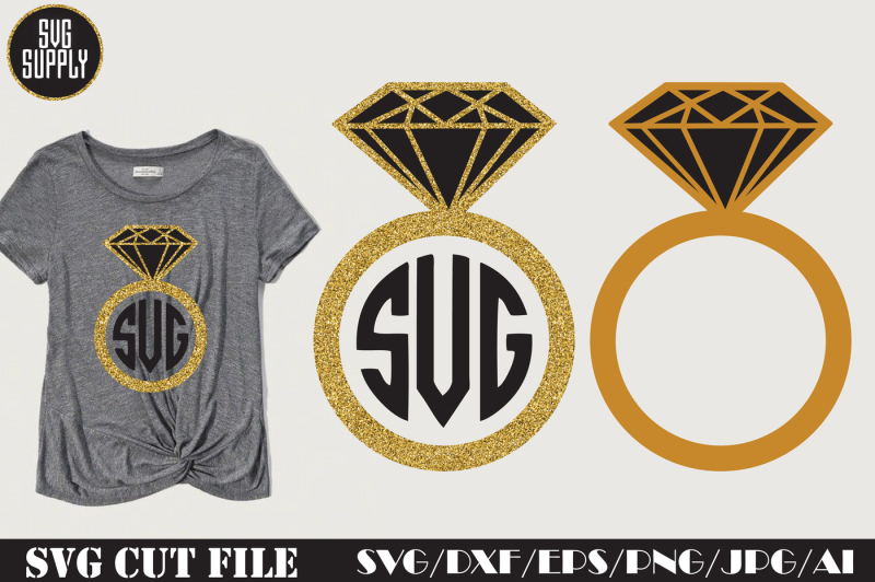 Download Ring Monogram SVG Cut File By SVGSUPPLY | TheHungryJPEG.com