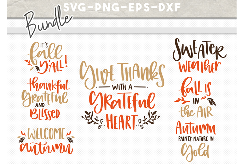 Download Free Free Fall Svg Bundle Handlettered Svg Autumn Fall Quotes Clipart Crafter File PSD Mockup Template