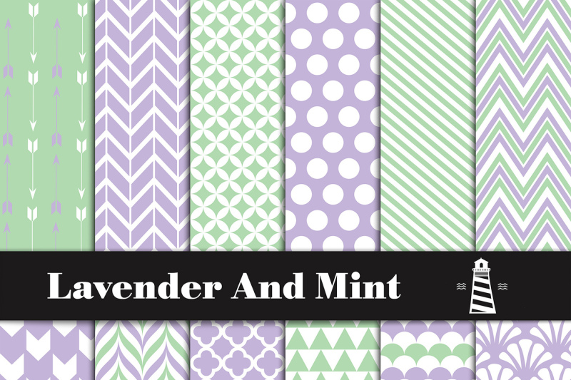 Download Free Lavender And Mint Digital Paper Crafter File