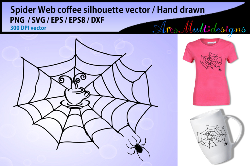 Download Free Spider Web Coffee Svg Silhouette  Spider Web Silhouette  Coffee Silh Crafter File