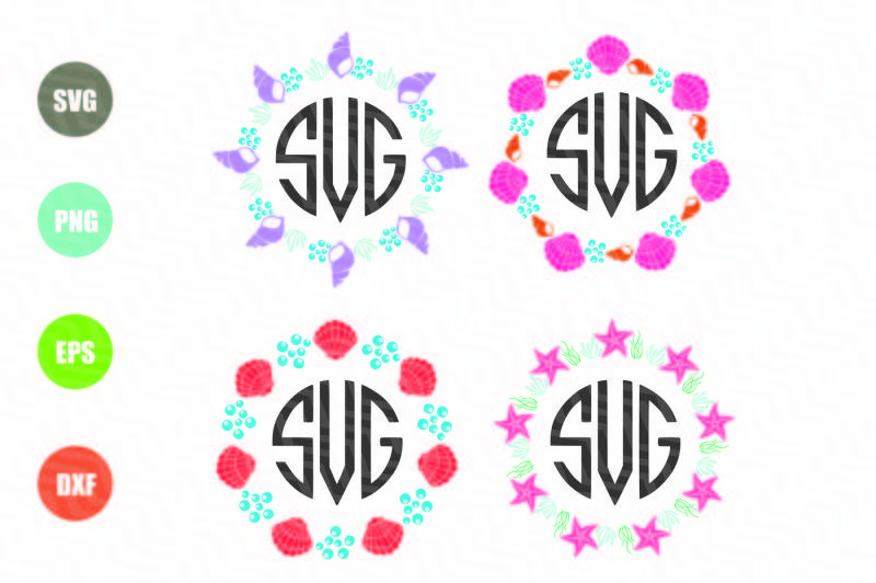 Download Free Seashell Monogram Svg Crafter File