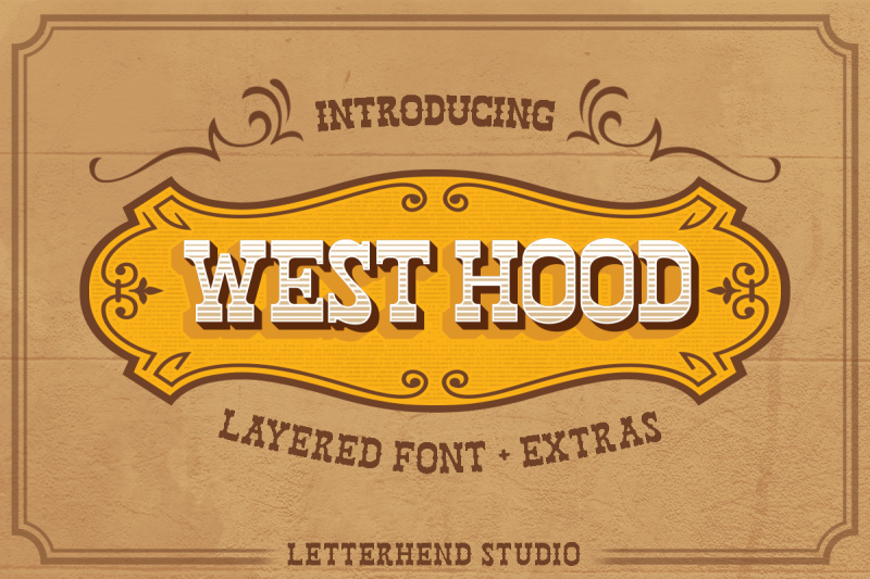 West Hood 6 Fonts Extras By Letterhend Thehungryjpeg Com