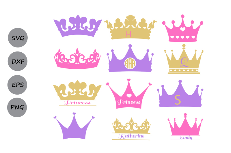 Crown Svg, Crown Monogram Svg, Princess Crown Svg, Crown ...