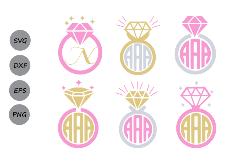 Free Diamond Ring Svg Diamond Monogram Frame Diamond Svg Diamond Wedding Crafter File Free Svg Files For Cricut Silhouette And Brother Scan N Cut