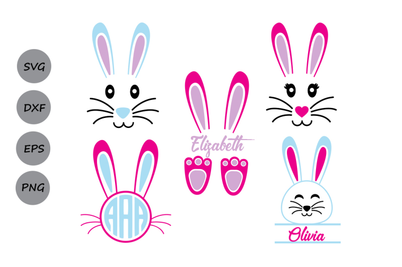 Download Free Easter Svg, Easter Bunny SVG, Bunny Monogram SVG ...