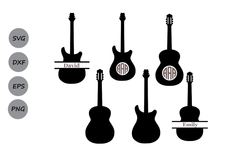 Free Guitar Svg Files Guitar Monogram Svg Electric Guitar Svg Svg Dxf Crafter File