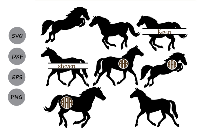 Download Free Horse Svg Files Horse Monogram Horse Clipart Horse Silhouette Svg SVG Cut Files