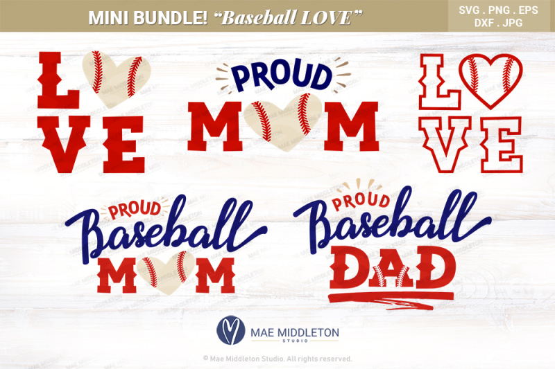 Download Free Mini Bundle Baseball Love Baseball Mom Baseball Dad Svg Printables Crafter File Free Svg Files For Your Cricut Or Silhouette