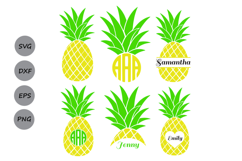 Download Free Pineapple Svg Pineapple Monogram Frames Pineapple Cut File Crafter File SVG, PNG, EPS, DXF File