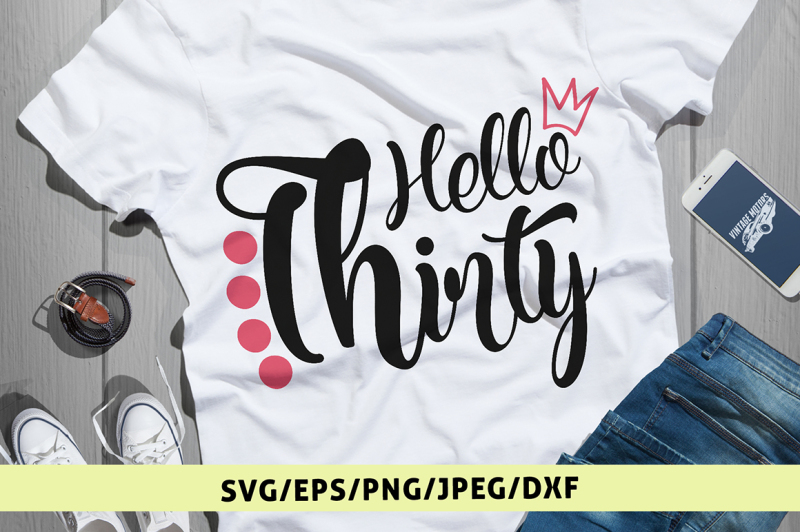 Free Hello Thirty Birthday Svg Free Download Svg Files Family
