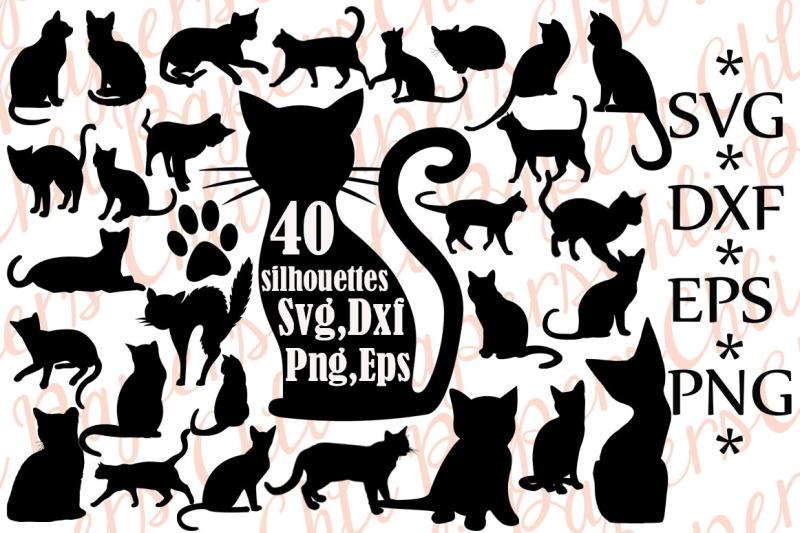 Download Cat silhouettes,Cat Svg,Silhouettes Svg,Cats cut file ...