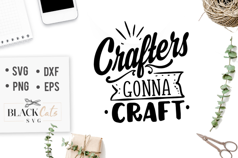 Download Crafters gonna craft svg By BlackCatsSVG | TheHungryJPEG.com