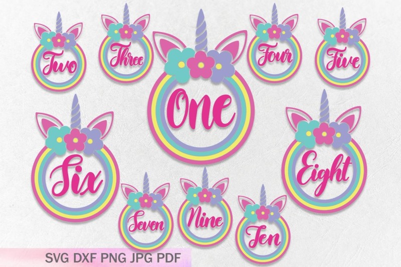 Free One Two Three Four Five Six Seven Eight Nine Ten Unicorn Birthday Crafter File Download Best Free 15932 Svg Cut Files For Cricut Silhouette And More