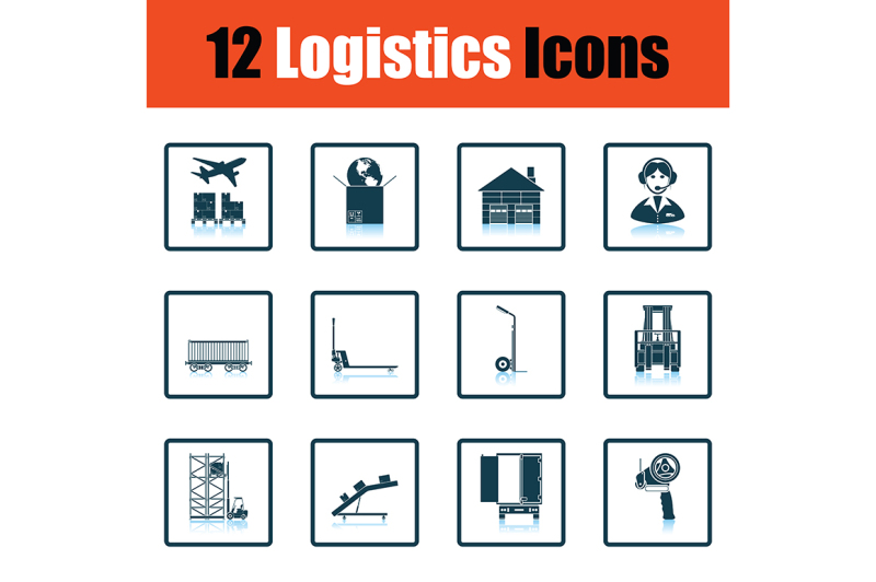 Logistics icon set By Angelp | TheHungryJPEG