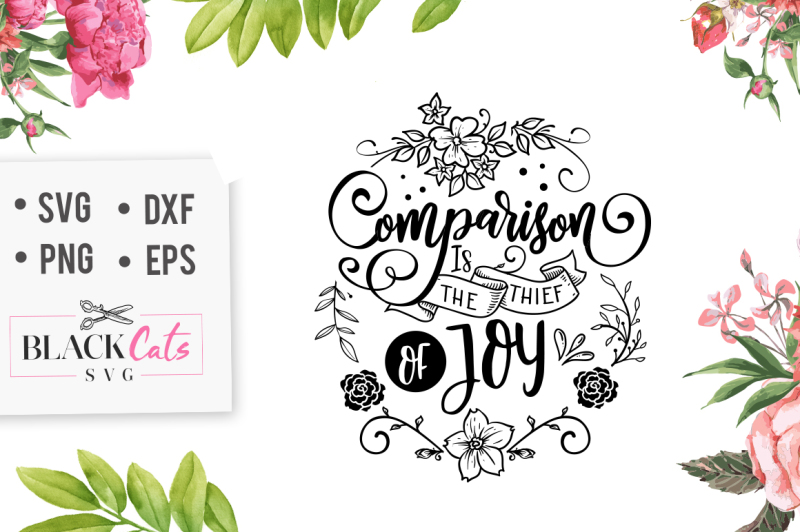 Comparison is the thief of joy SVG By BlackCatsSVG TheHungryJPEG