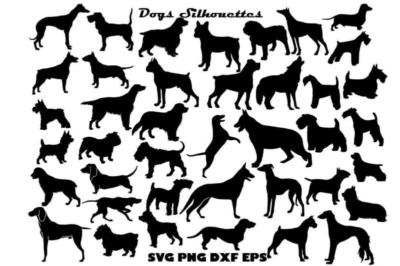 Download Free Dogs Silhouettes Svg Dxf Png Eps Crafter File Free Svg Quotes Download