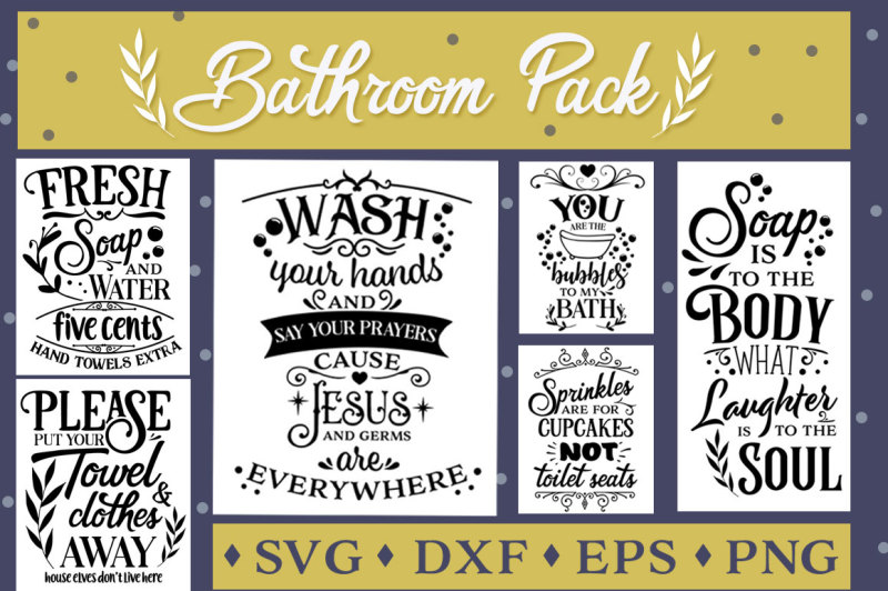 Download Free The Bathroom Svg Pack Limited Promotion Crafter File