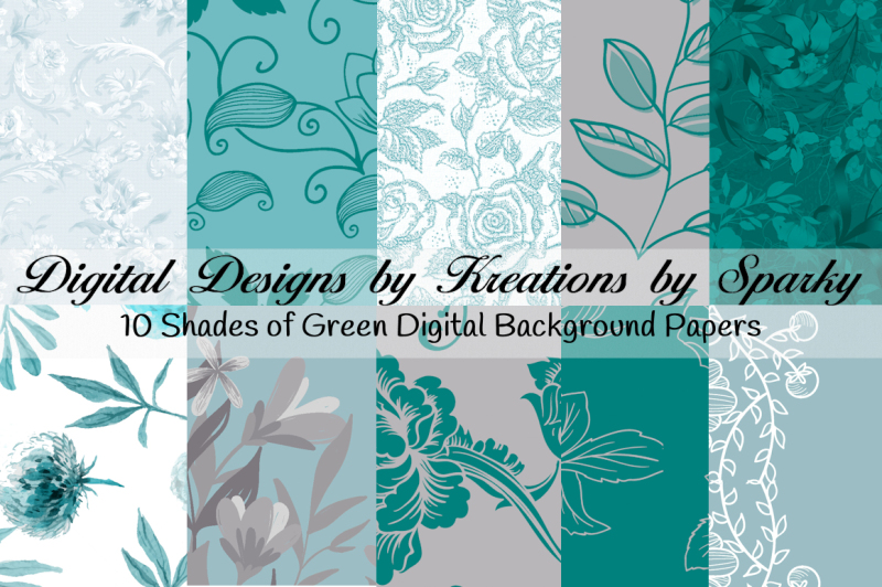 Download Free Shades Of Green Digital Background Papers Crafter File