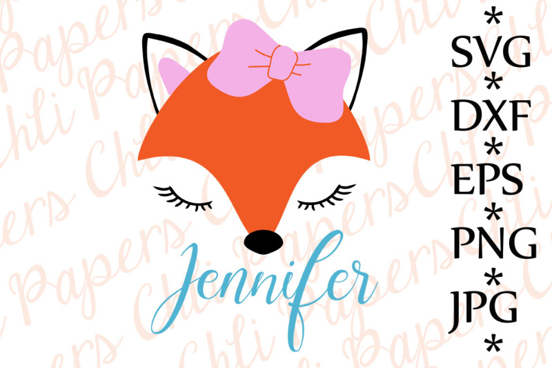 Download Free Fox Svg Cute Fox Svg Fox With Bow Svg Ox Cut Files Fox Face Svg PSD Mockup Template