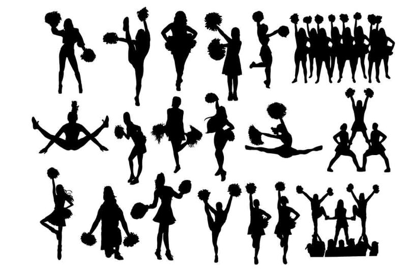 Download Cheerleader SVG DXF PNG EPS By RWD | TheHungryJPEG.com