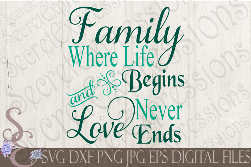 Free Family Where Life Begins Love Never Ends Svg Download Svg Files Baby