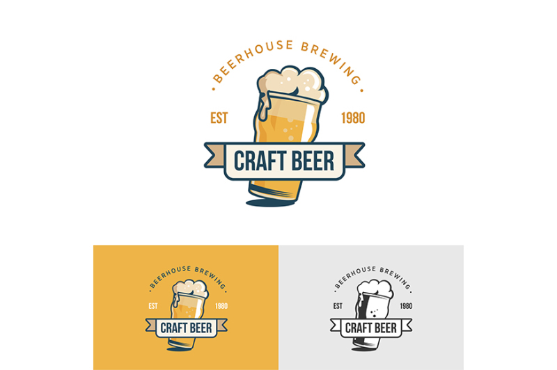 Original vintage craft beer logo. By Di Bronzino | TheHungryJPEG